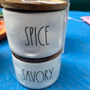 Rae Dunn spice and savory canister